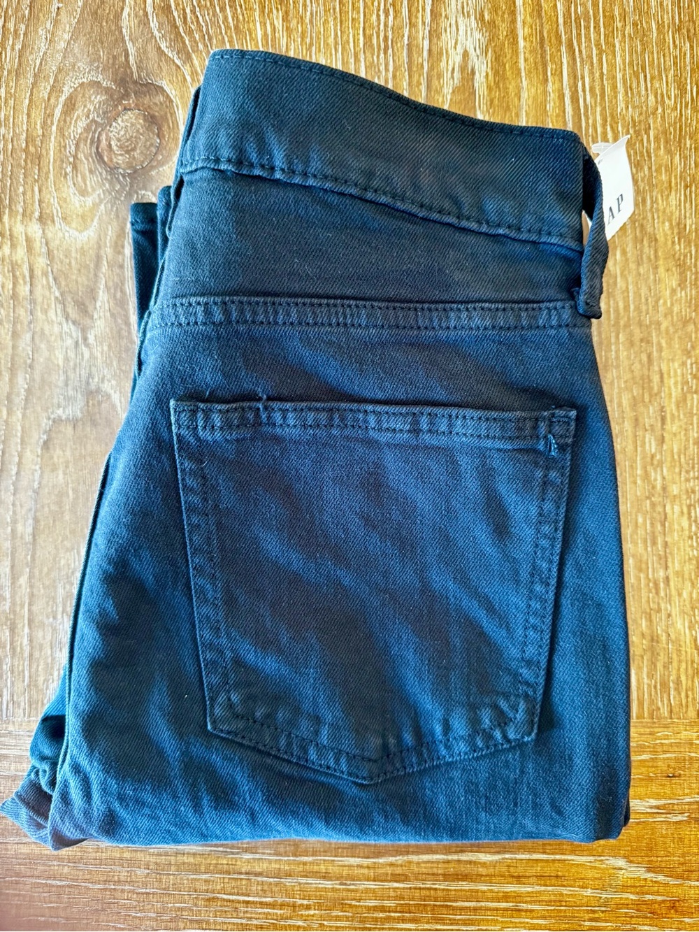 GAP black high rise 90s slim straight jeans 27T - Picture 3 of 14
